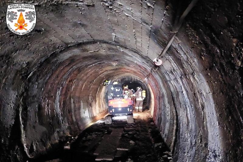 Incendio nelle miniere di La Thuile