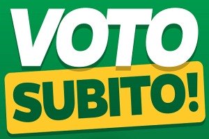Aosta, raccolta firme della Lega Nord per la campagna "Voto Subito"