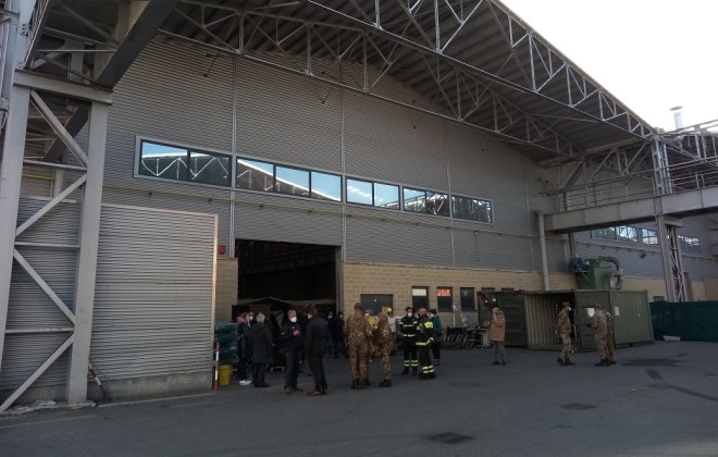 ospedale Covid dell'Esercito ad Aosta