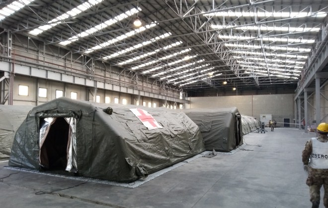 ospedale Covid dell'Esercito ad Aosta ospedale Covid dell'Esercito ad Aosta