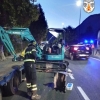 Incidente stradale tra un'auto e un escavatore a Verrès