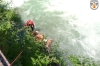 Bovino recuperato in elicottero dal torrente Evançon