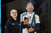 Franco Collé festeggia la vittoria del Tor des Glaciers